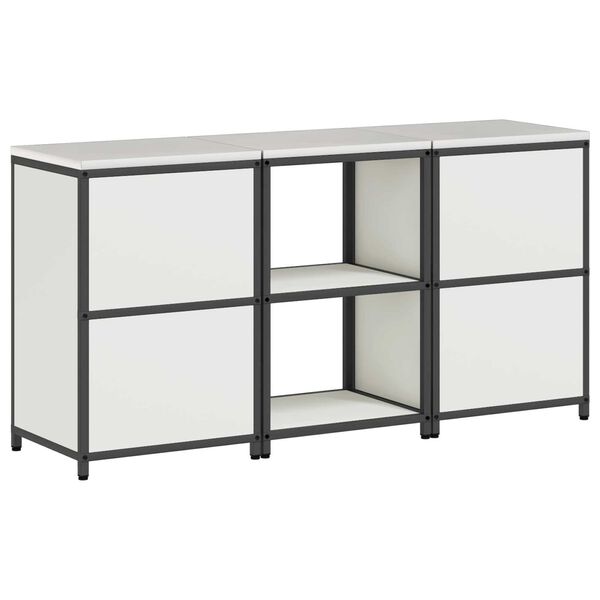 vidaXL Σετ Αποθήκευσης Κουζίνας με ράφι 3 pcs Λευκό 180 x 50 x 92 εκ.