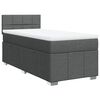 vidaXL Κρεβάτι Boxspring με Στρώμα Σκούρο Γκρι 90x190 εκ. Υφασμάτινο