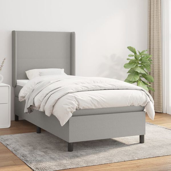 vidaXL &Kappa;&rho;&epsilon;&beta;ά&tau;&iota; Boxspring &mu;&epsilon; &Sigma;&tau;&rho;ώ&mu;&alpha; &Alpha;&nu;&omicron;&iota;&chi;&tau;ό &Gamma;&kappa;&rho;&iota; 90x190 &epsilon;&kappa;. &Upsilon;&phi;&alpha;&sigma;&mu;ά&tau;&iota;&nu;&omicron;