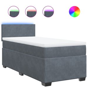 vidaXL &Kappa;&rho;&epsilon;&beta;ά&tau;&iota; Boxspring &mu;&epsilon; &Sigma;&tau;&rho;ώ&mu;&alpha; &Sigma;&kappa;&omicron;ύ&rho;&omicron; &Gamma;&kappa;&rho;&iota; Single &Beta;&epsilon;&lambda;&omicron;ύ&delta;&iota;&nu;&omicron;