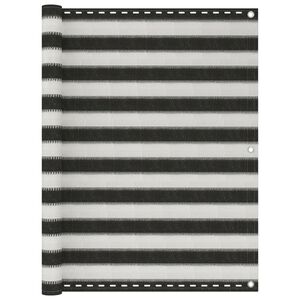 vidaXL Διαχωριστικό Βεράντας Ανθρακί και Λευκό 120 x 300 εκ. από HDPE