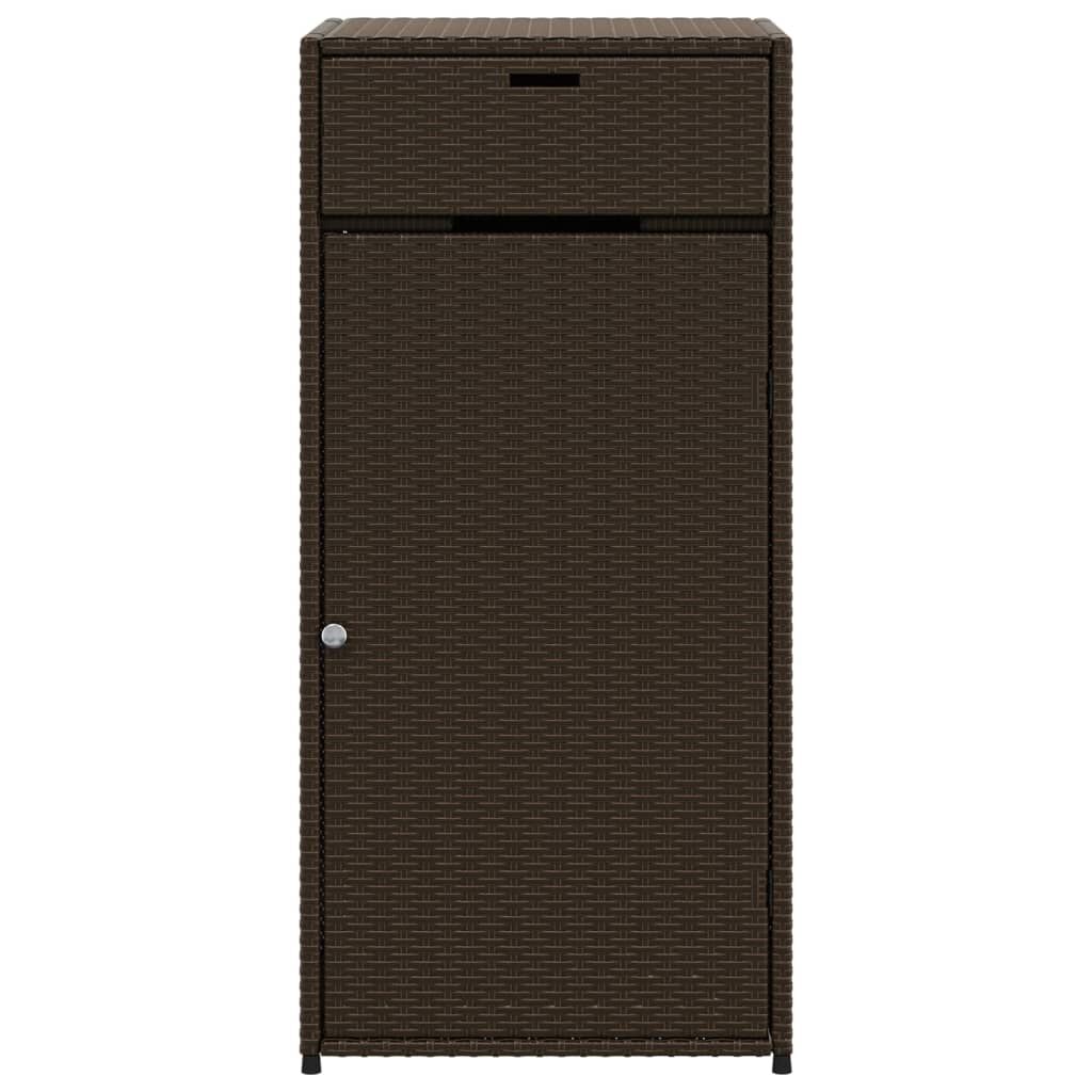 vidaXL Ντουλάπι Αποθήκευσης Κήπου Καφέ 55x55x111 εκ. Συνθετικό Ρατάν