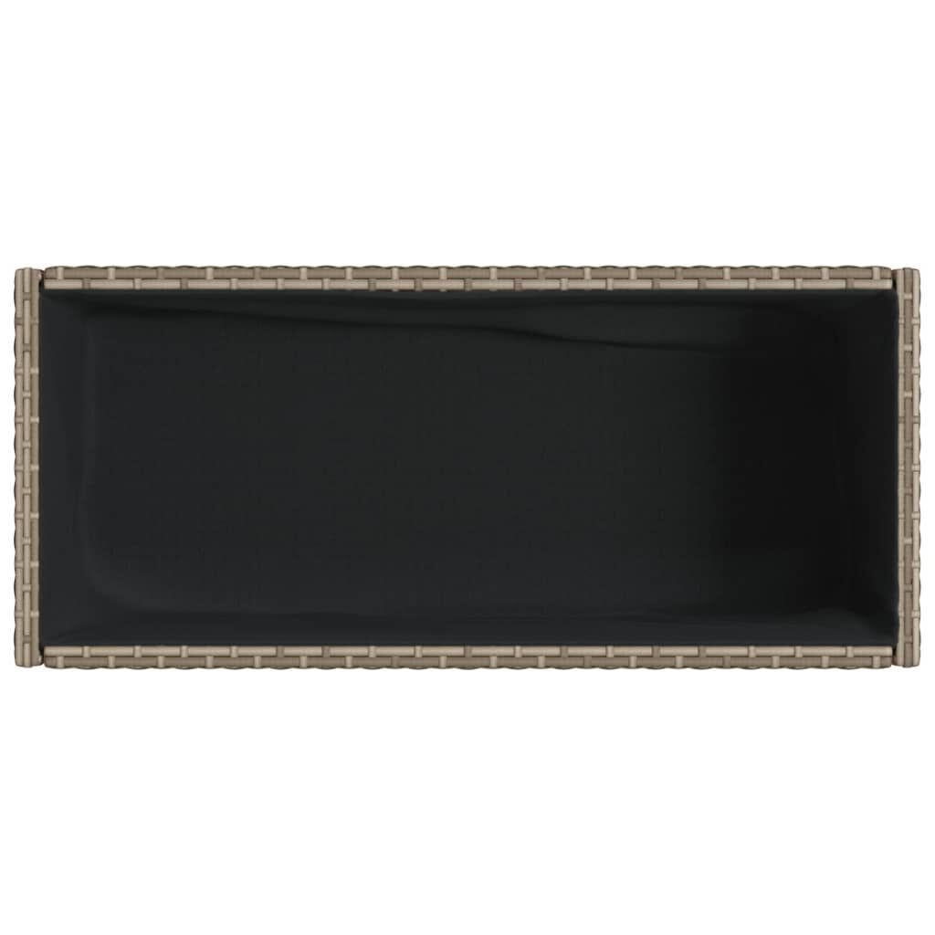 vidaXL Γλάστρες Κήπου με Ράφια 2 τεμ. Γκρι 70x28x70 εκ Συνθ. Ρατάν
