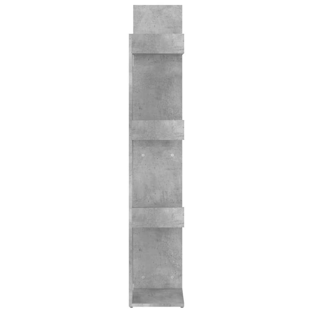 vidaXL Βιβλιοθήκη Γκρι Σκυροδέματος 48 x 25,5 x 140 εκ από Επεξ. Ξύλο
