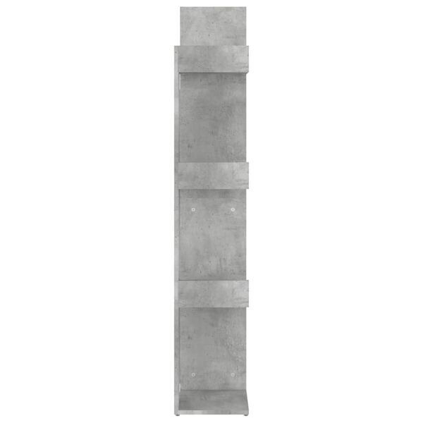 vidaXL Βιβλιοθήκη Γκρι Σκυροδέματος 48 x 25,5 x 140 εκ από Επεξ. Ξύλο