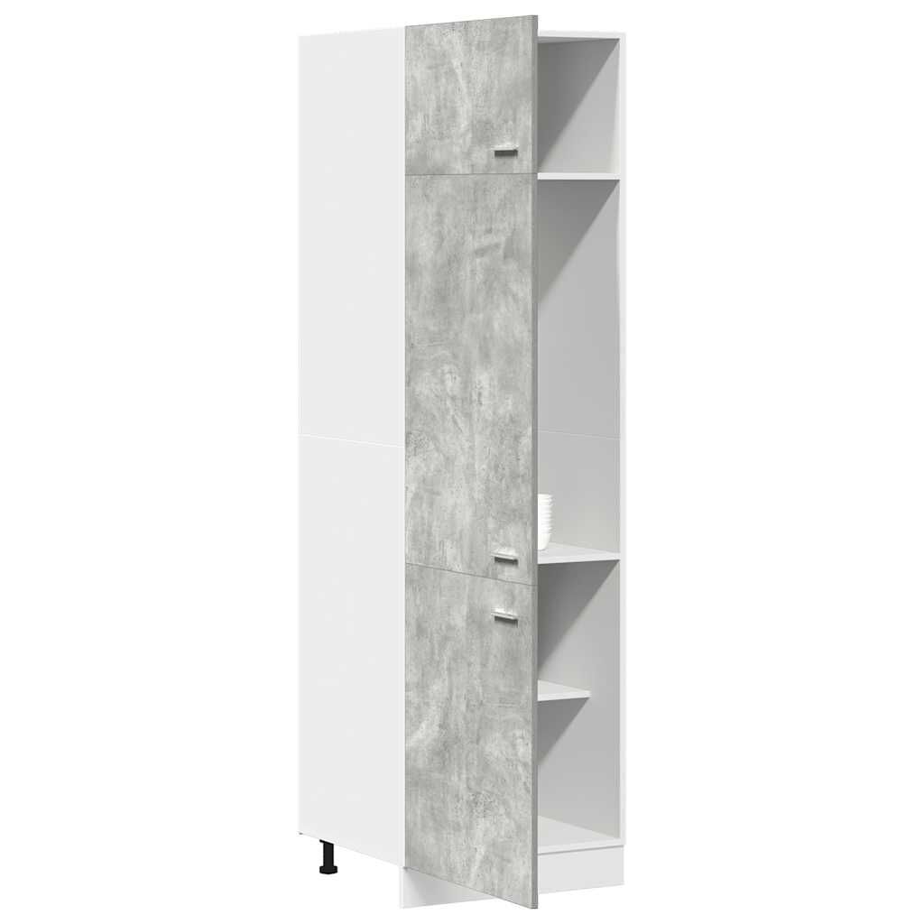 vidaXL Ντουλάπι Ψυγείου Lyon Γκρι Σκυροδέματος 60x57x207εκ.