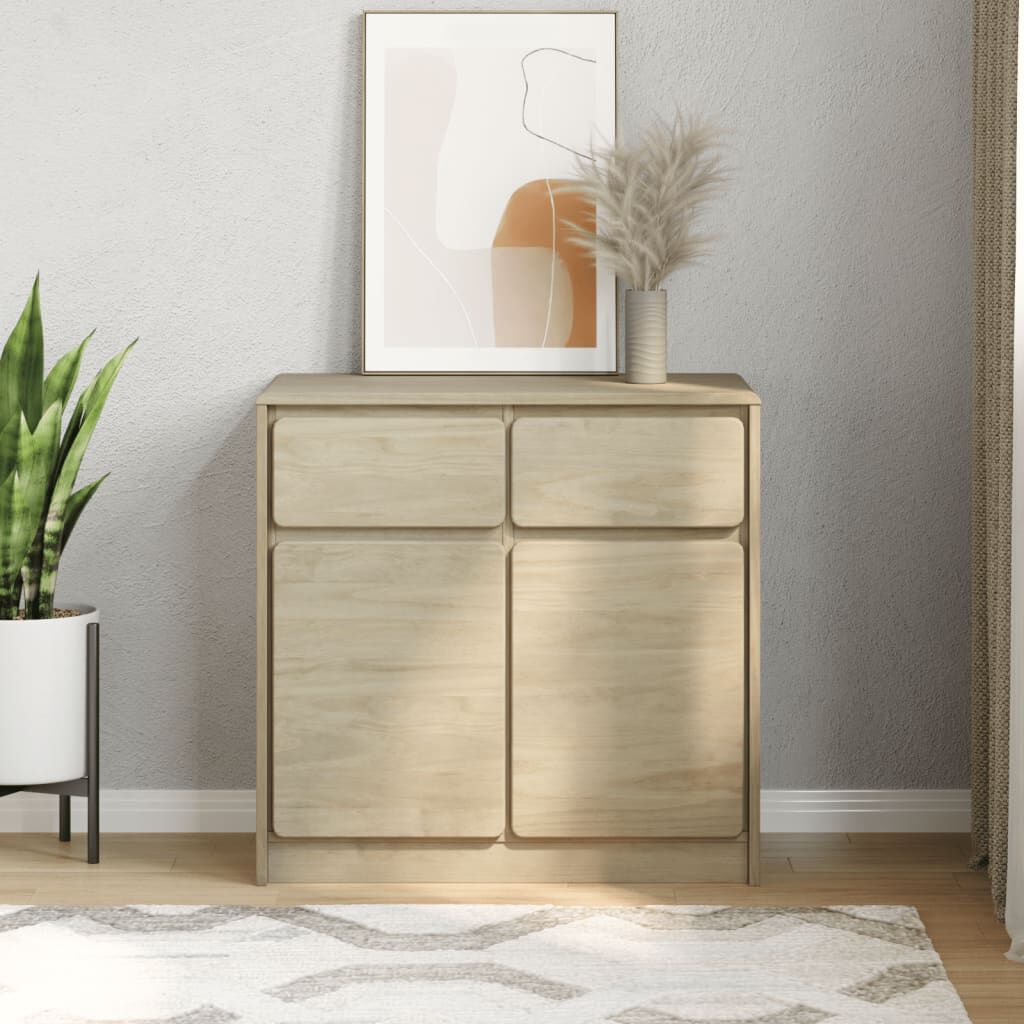 vidaXL Ντουλάπι SAUDA Δρυς 80x43x75,5 εκ. από Μασίφ Ξύλο Πεύκου