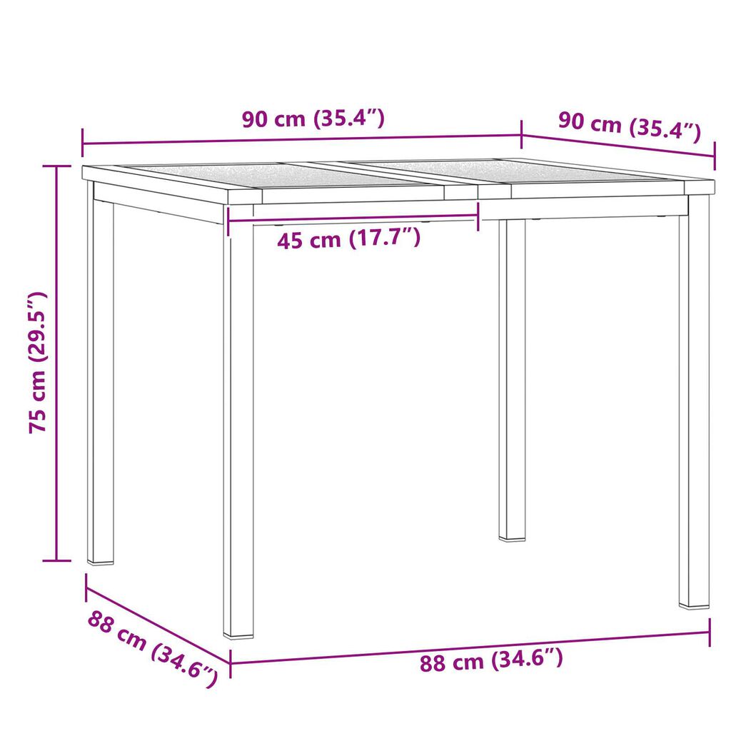 vidaXL Σέτ φαγητού για κήπο 5 pcs