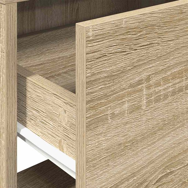 vidaXL Κομοδίνο με συρτάρι Sonoma Δρυς 51x31x47 εκ.