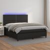 vidaXL &Kappa;&rho;&epsilon;&beta;ά&tau;&iota; Boxspring &mu;&epsilon; &Sigma;&tau;&rho;ώ&mu;&alpha; & LED &Mu;&alpha;ύ&rho;&omicron; 160x200 &epsilon;&kappa;. &Sigma;&upsilon;&nu;&theta;. &Delta;έ&rho;&mu;&alpha;