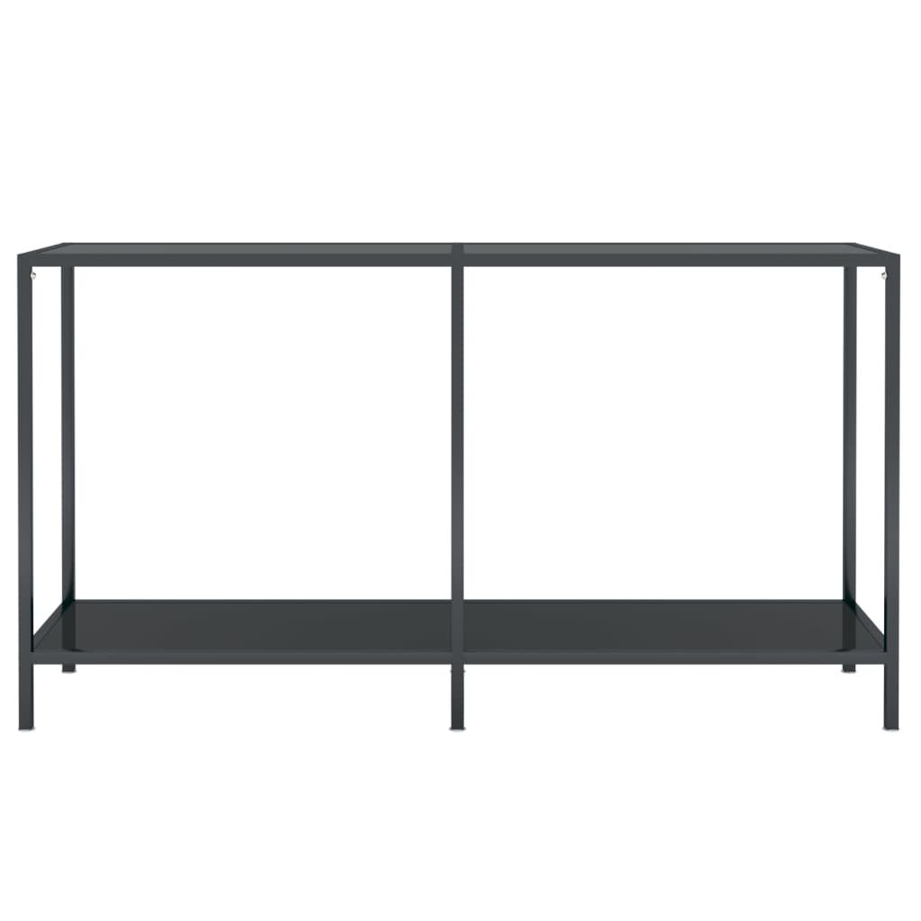 vidaXL Τραπέζι Κονσόλα Μαύρο 140 x 35 x 75,5 εκ. από Ψημένο Γυαλί