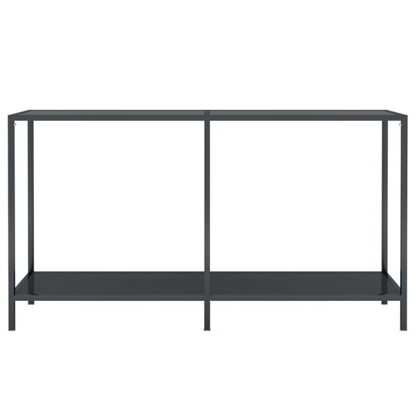vidaXL Τραπέζι Κονσόλα Μαύρο 140 x 35 x 75,5 εκ. από Ψημένο Γυαλί