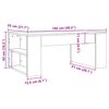 vidaXL Τραπεζάκι Σαλονιού Αρτισιανή Δρυς 102x55x42εκ. Επεξ. Ξύλο