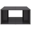 vidaXL Τραπεζάκια Σαλονιού 4 τεμ. Γυαλ. Γκρι 33x33x33 εκ. Επεξ. Ξύλο