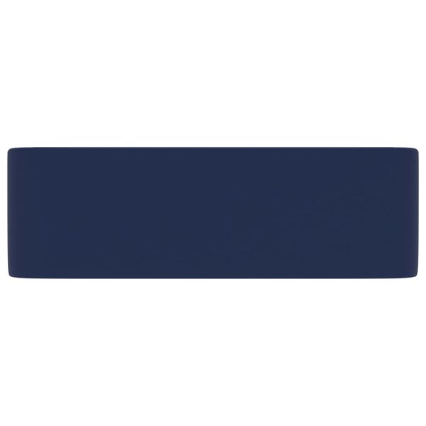 vidaXL Νιπτήρας Πολυτελής Σκούρο Μπλε Ματ 41 x 30 x 12 εκ. Κεραμικός