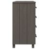 vidaXL Συρταριέρα HAMAR Αν. Γκρι 79 x 40 x 80εκ. από Μασίφ Ξύλο Πεύκου