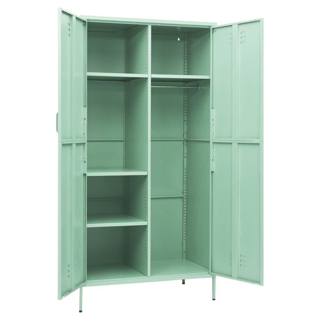 vidaXL Ντουλάπα Χρώμα Μέντα 90 x 50 x 180 εκ. από Ατσάλι