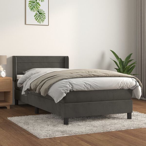 vidaXL &Kappa;&rho;&epsilon;&beta;ά&tau;&iota; Boxspring &mu;&epsilon; &Sigma;&tau;&rho;ώ&mu;&alpha; &Sigma;&kappa;&omicron;ύ&rho;&omicron; &Gamma;&kappa;&rho;&iota; 100x200 &epsilon;&kappa;. &Beta;&epsilon;&lambda;&omicron;ύ&delta;&iota;&nu;&omicron;