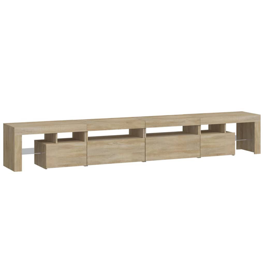 vidaXL Έπιπλο Τηλεόρασης με LED Sonoma Δρυς 260x36,5x40 εκ.