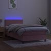 vidaXL &Kappa;&rho;&epsilon;&beta;ά&tau;&iota; Boxspring &mu;&epsilon; &Sigma;&tau;&rho;ώ&mu;&alpha; & LED &Rho;&omicron;&zeta; 100x200 &epsilon;&kappa;. &Beta;&epsilon;&lambda;&omicron;ύ&delta;&iota;&nu;&omicron;