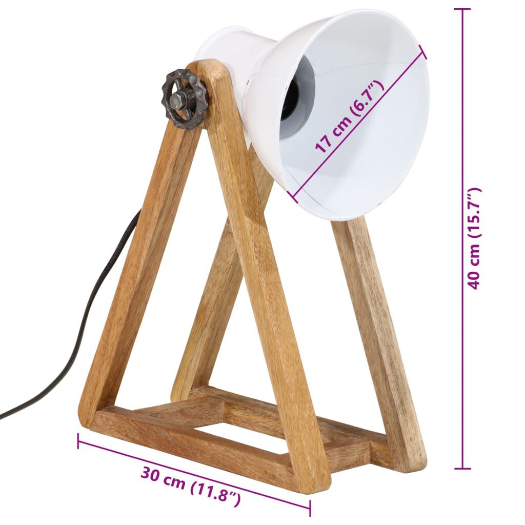 vidaXL Φωτιστικό Γραφείου 25 W Λευκό 30x17x40 εκ. Ε27
