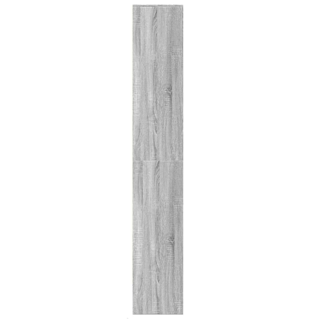 vidaXL Ντουλάπι με LED Γκρι 69x32,5x200 εκ. από Επεξεργασμένο Ξύλο