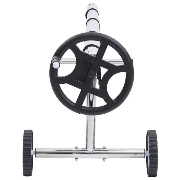 vidaXL Ρόλερ Καλύμματος Πισίνας με Βάση από Ανοξείδωτο Ατσάλι