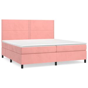 vidaXL &Kappa;&rho;&epsilon;&beta;ά&tau;&iota; Boxspring &mu;&epsilon; &Sigma;&tau;&rho;ώ&mu;&alpha; &Rho;&omicron;&zeta; 200x200 &epsilon;&kappa;. &Beta;&epsilon;&lambda;&omicron;ύ&delta;&iota;&nu;&omicron;