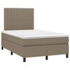vidaXL &Kappa;&rho;&epsilon;&beta;ά&tau;&iota; Boxspring &mu;&epsilon; &Sigma;&tau;&rho;ώ&mu;&alpha; & LED Taupe 120x200 &epsilon;&kappa;. &Upsilon;&phi;&alpha;&sigma;&mu;ά&tau;&iota;&nu;&omicron;