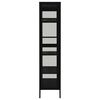 vidaXL Ντουλάπα Βιτρίνας Μαύρη 90 x 40 x 180 εκ. Ατσάλι / Ψημένο Γυαλί