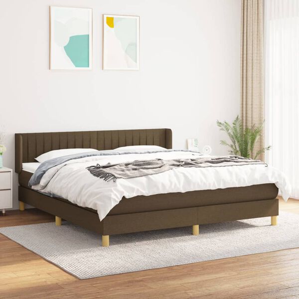 vidaXL &Kappa;&rho;&epsilon;&beta;ά&tau;&iota; Boxspring &mu;&epsilon; &Sigma;&tau;&rho;ώ&mu;&alpha; &Sigma;&kappa;&omicron;ύ&rho;&omicron; &Kappa;&alpha;&phi;έ 160x200 &epsilon;&kappa; &Upsilon;&phi;&alpha;&sigma;&mu;ά&tau;&iota;&nu;&omicron;