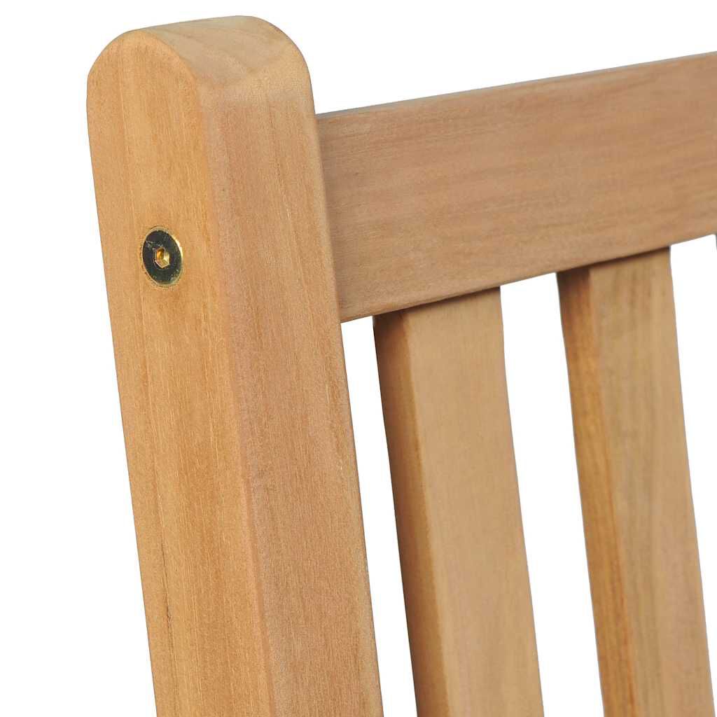 vidaXL Καρέκλες Κήπου 2 τεμ. Μασίφ Ξύλο Teak με Φωτ. Πράσινα Μαξιλάρια