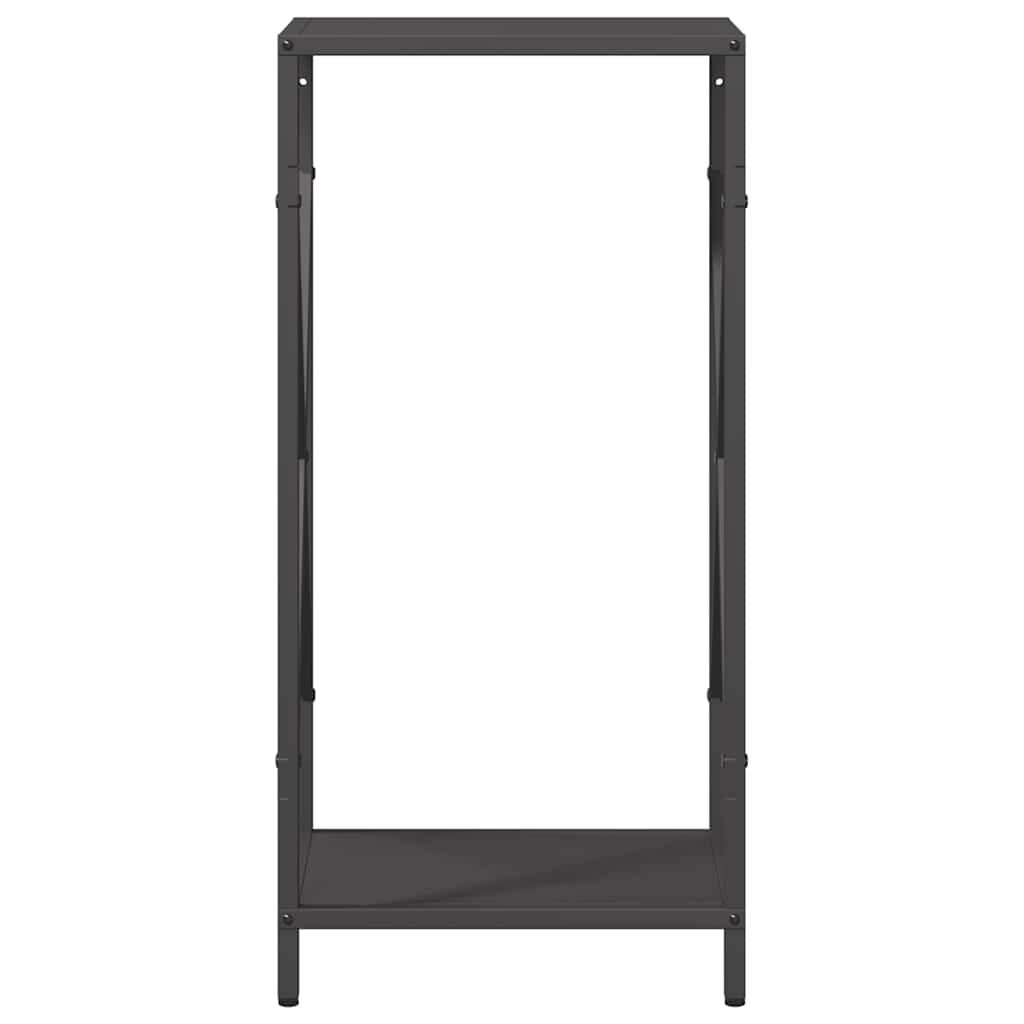 vidaXL Ράφι για καυσόξυλα Μαύρο 34x25x70 cm Ατσάλι ψυχρής έλασης