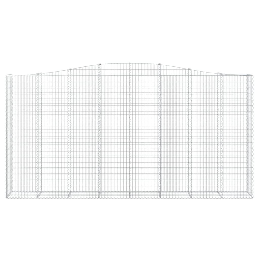 vidaXL Συρματοκιβώτια Τοξωτά 3 τεμ. 400x50x200/220 εκ. Γαλβαν. Ατσάλι