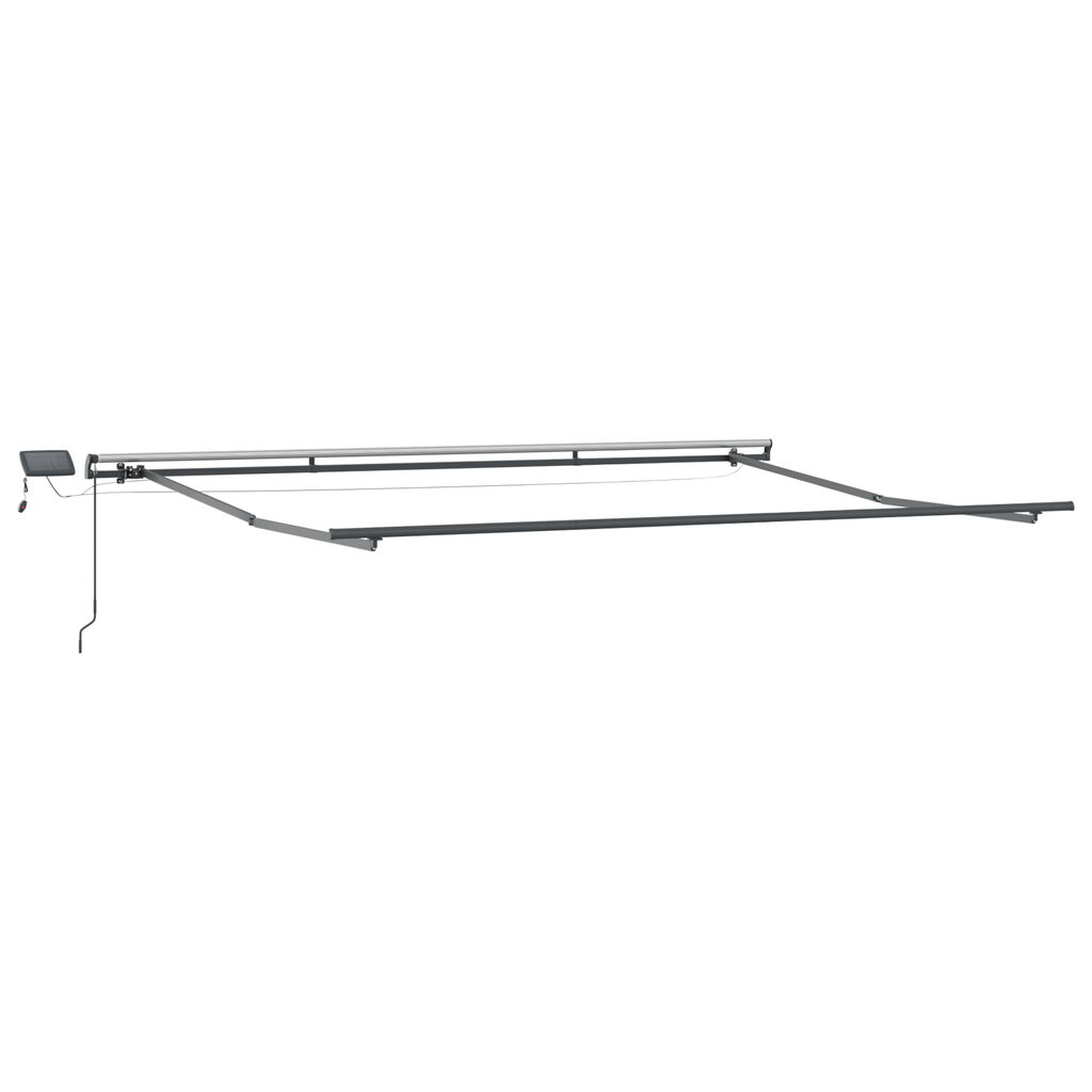 vidaXL Manual Ανασυρόμενη Τέντα με LED Πορτοκαλί και Καφέ 400x300 εκ.
