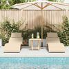 vidaXL Ξαπλώστρα 2 pcs Μπεζ 184 x 55 x 64 εκ Μασίφ ξύλο ακακίας