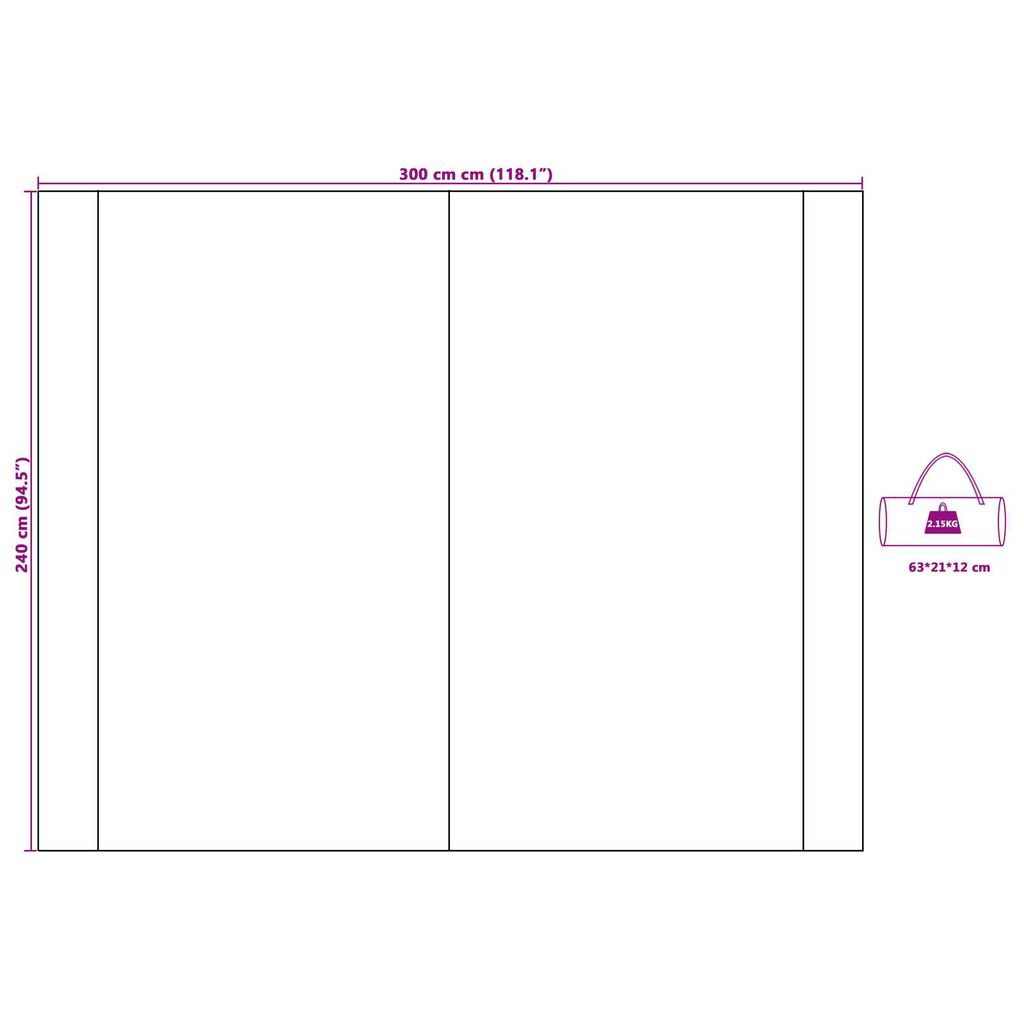 vidaXL Τέντα ανθεκτική στο νερό 300 x 240 cm