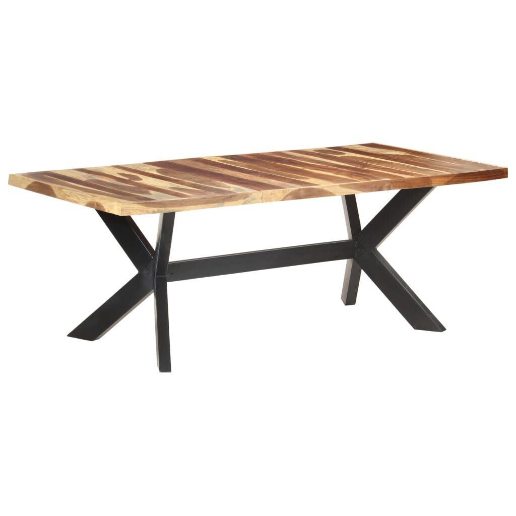 vidaXL Τραπεζαρία 200 x 100 x 75 εκ. Μασίφ Ξύλο & Μελί Φινίρισμα