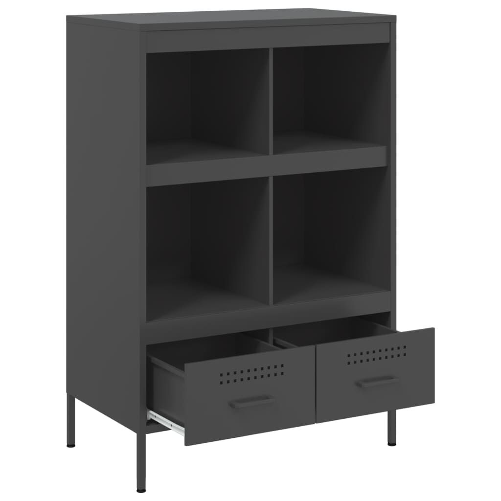 vidaXL Ντουλάπι Μαύρο 68 x 39 x 101,5 εκ. από Χάλυβα