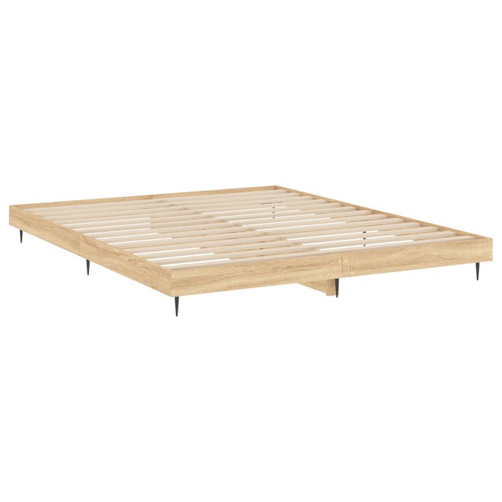 vidaXL Πλαίσιο Κρεβατιού Χωρ. Στρώμα Sonoma Δρυς 150x200εκ. Επ. Ξύλο