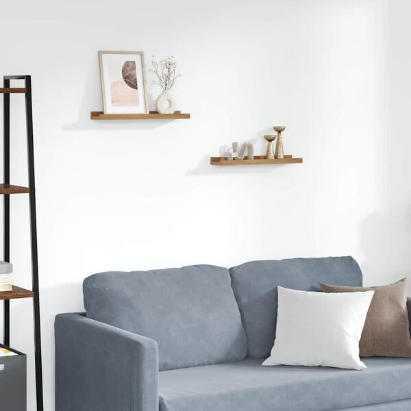 vidaXL &Rho;ά&phi;&iota; &Tau;&omicron;ί&chi;&omicron;&upsilon; &mu;&epsilon; &rho;ά&phi;&iota; 2 pcs &Kappa;&alpha;&phi;έ 40 x 9 x 3 cm &Epsilon;&pi;&epsilon;&xi;&epsilon;&rho;&gamma;&alpha;&sigma;&mu;έ&nu;&omicron; &xi;ύ&lambda;&omicron;