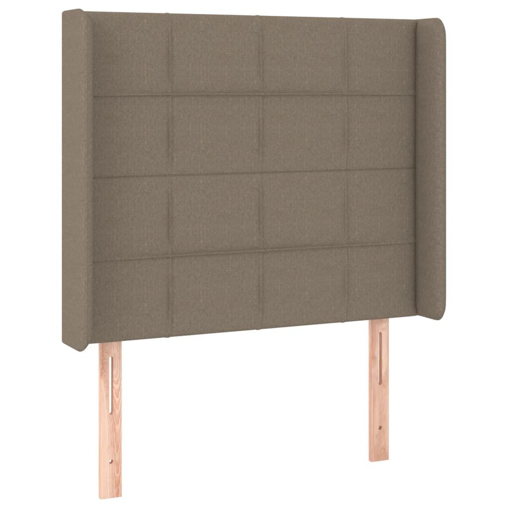 vidaXL Κεφαλάρι Κρεβατιού LED Taupe 83x16x118/128εκ. Υφασμάτινο