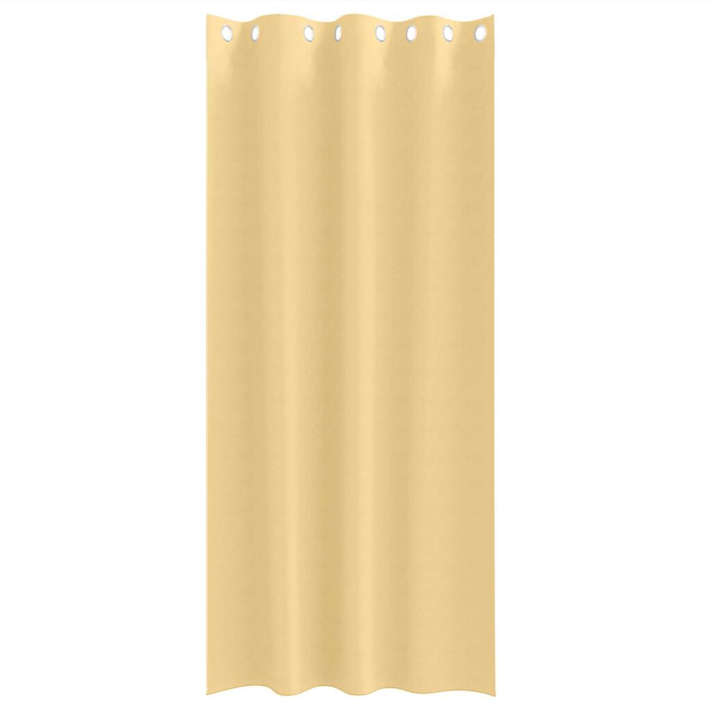 vidaXL Κουρτίνες με κουρτίνες 2 pcs Μπεζ 260 x 140 εκ. Πολυεστέρας