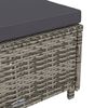 vidaXL Ξαπλώστρα Γκρι από Συνθετικό Ρατάν με Σκούρο Γκρι Μαξιλάρι