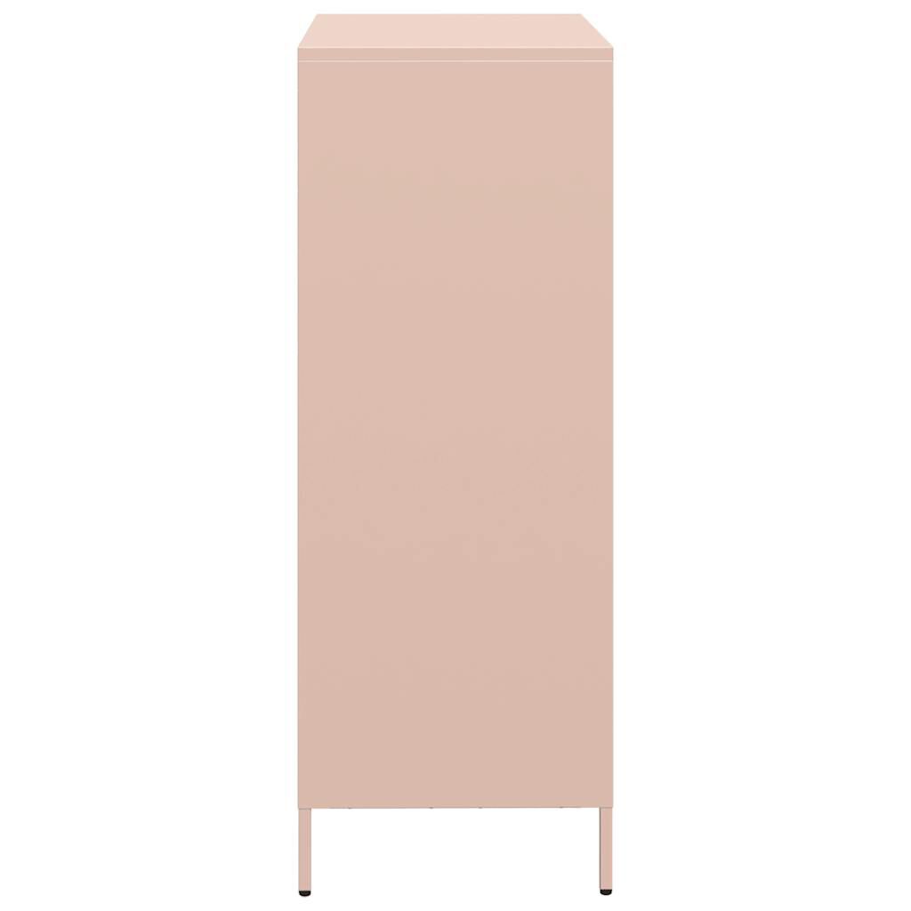 vidaXL Ντουλάπι Ροζ 39x35x103,5 εκ. από Ατσάλι
