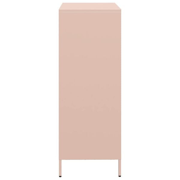 vidaXL Ντουλάπι Ροζ 39x35x103,5 εκ. από Ατσάλι