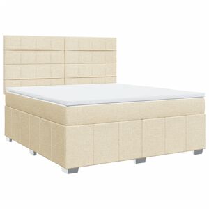 vidaXL &Kappa;&rho;&epsilon;&beta;ά&tau;&iota; Boxspring &mu;&epsilon; &Sigma;&tau;&rho;ώ&mu;&alpha; &Kappa;&rho;&epsilon;&mu; 180x200 &epsilon;&kappa;. &Upsilon;&phi;&alpha;&sigma;&mu;ά&tau;&iota;&nu;&omicron;