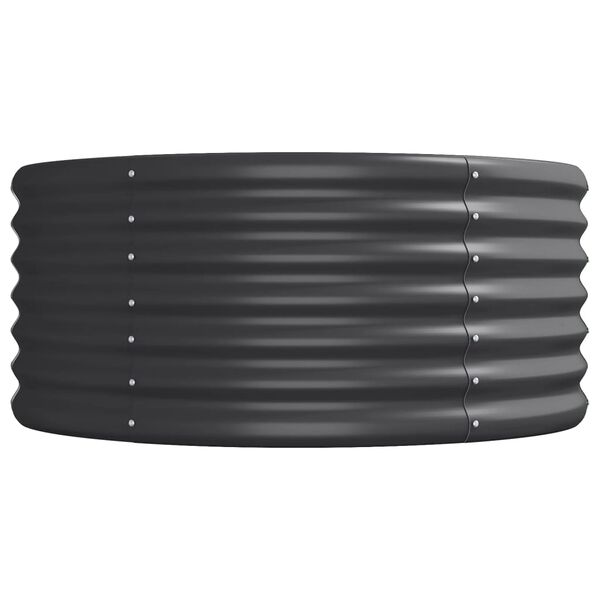 vidaXL Ζαρντινιέρα Ανθρακί 224x80x36 εκ Γαλβανισμένος χάλυβας