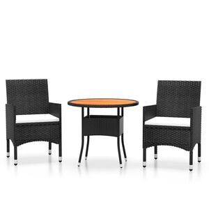 vidaXL &Sigma;&epsilon;&tau; &Epsilon;&pi;ί&pi;&lambda;&omega;&nu; Bistro &Kappa;ή&pi;&omicron;&upsilon; 3 &tau;&epsilon;&mu;. &Mu;&alpha;ύ&rho;&omicron; &alpha;&pi;ό &Sigma;&upsilon;&nu;&theta;&epsilon;&tau;&iota;&kappa;ό &Rho;&alpha;&tau;ά&nu;