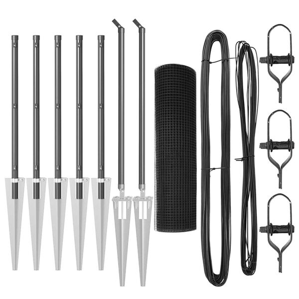 vidaXL &Sigma;&tau;ύ&lambda;&omicron;&sigmaf; &Pi;&epsilon;&rho;&iota;&phi;&rho;ά&xi;&epsilon;&omega;&nu; &Gamma;&kappa;&rho;&iota; 10 x 0,5 m (25 x 25 mm &pi;&lambda;έ&gamma;&mu;&alpha;) &Alpha;&tau;&sigma;ά&lambda;&iota;